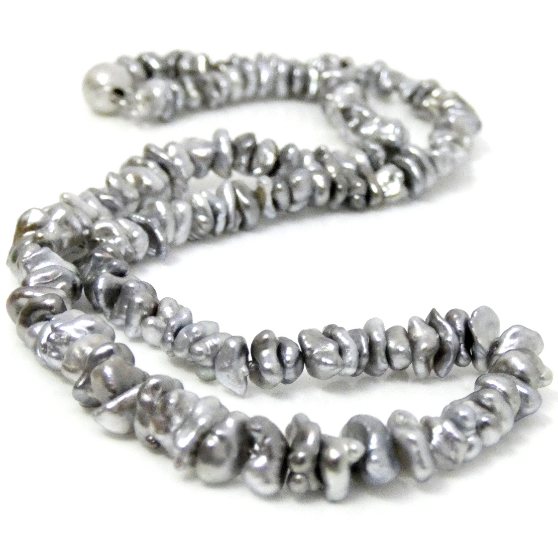 Silver Keishi Tahitian Pearls Necklace